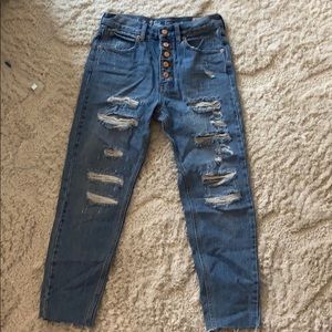 Free People Distressed Ankle Jeans